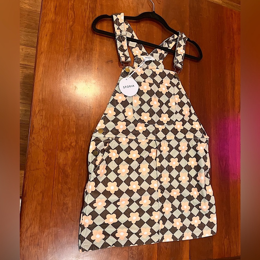 NWT Storia Corduroy Overalls Dress Size Medium